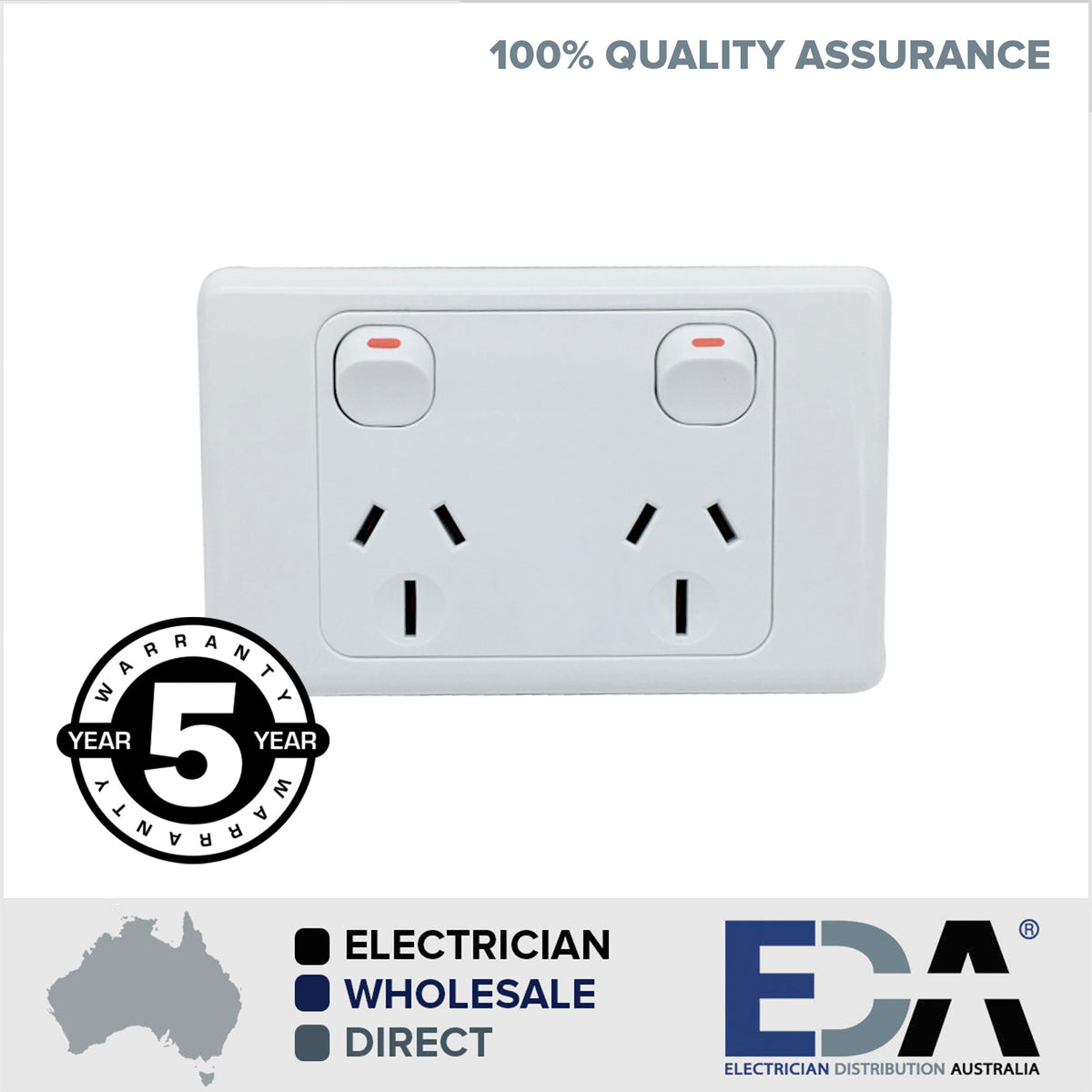 15 amp Double GPO Power Point Outlet 15A Electrical EDA Online