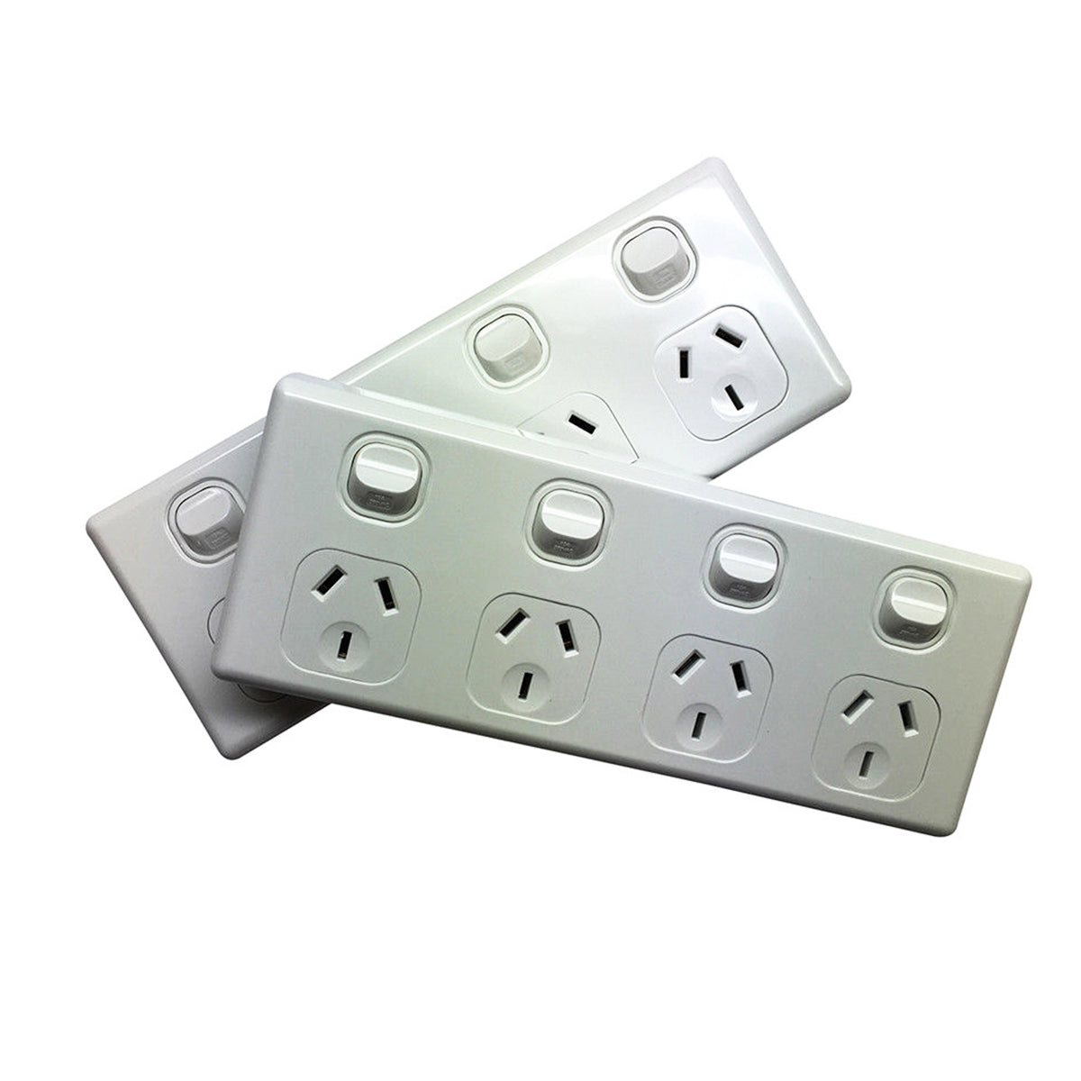 10 Amp Quad GPO x2 Pieces Power Point 4 Gang Electrical Socket 10A SAA