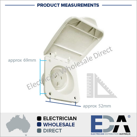 15 Amp Power Outlet for Caravan Motor home and RV 240V Electrical Socket