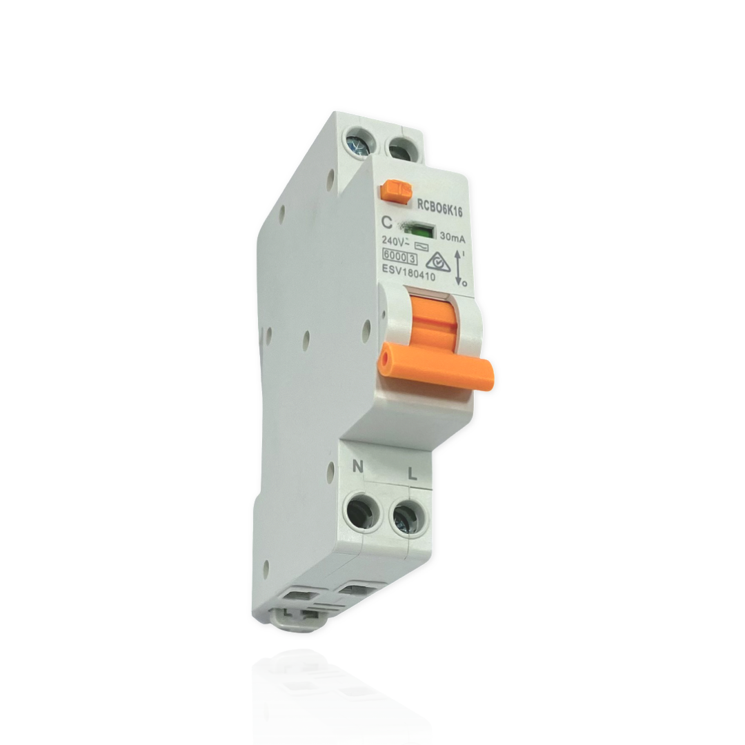 16A RCBO 6KA Single Pole RCD MCB Safety Switch Amp