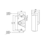 2 X 20 Amp 3 phase Switch Isolator IP66 Weatherproof Industrial Pole Only