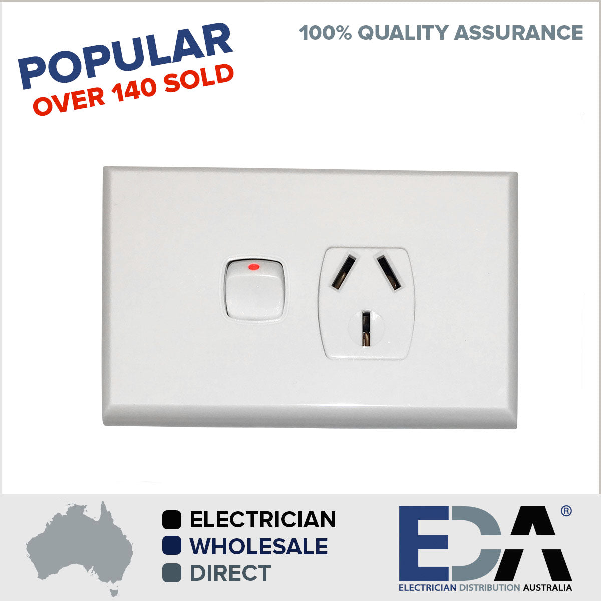 20 amp Single Power Point GPO Outlet Electrical 240v 3 Pin Socket