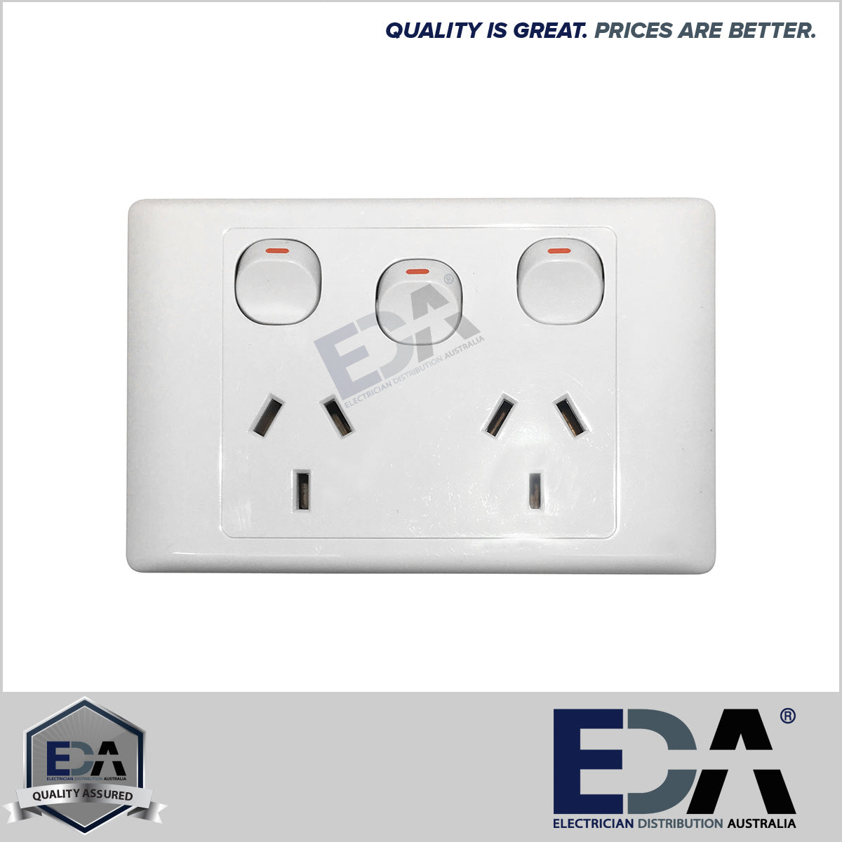 Double Power Point GPO with Extra Switch