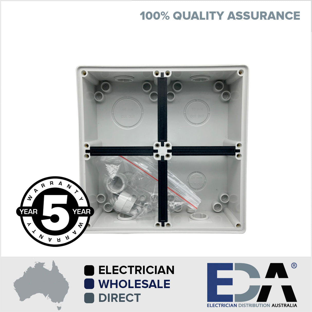 FOUR  WAY base for weatherproof outlets, enclosures, switches conduit ip66 4 way