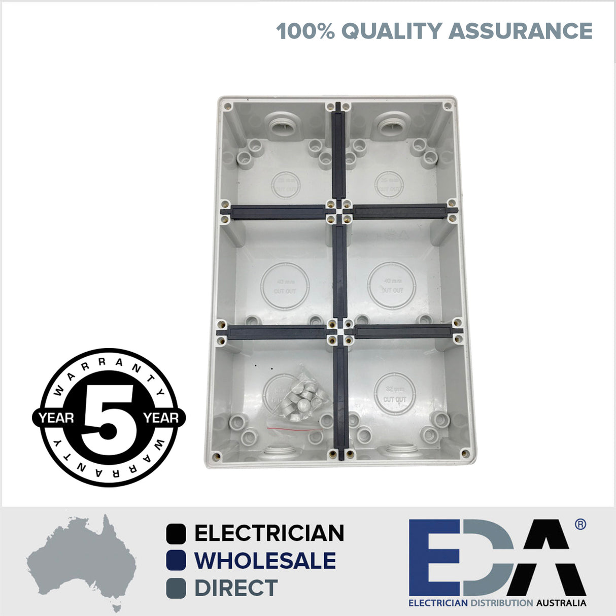 SIX WAY base for weatherproof outlets, enclosures, switches conduit ip66 6 way