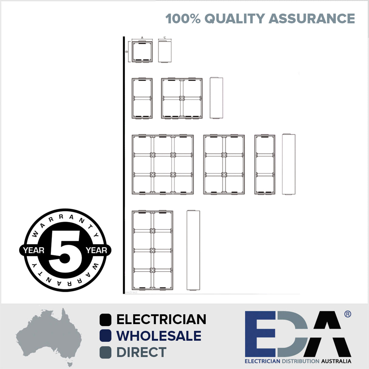 SIX WAY base for weatherproof outlets, enclosures, switches conduit ip66 6 way