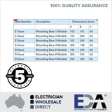 SIX WAY base for weatherproof outlets, enclosures, switches conduit ip66 6 way