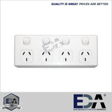 BULK BOX 5 X 4 Gang GPO Power Point Quad Socket Outlet 4 Way Double Power Point