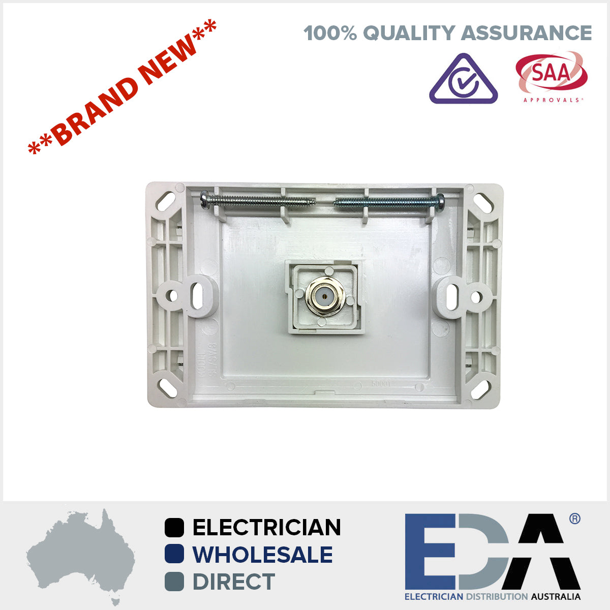 Cable Pay TV Outlet Socket F-TYPE with Free Connector Electrical Telev ...