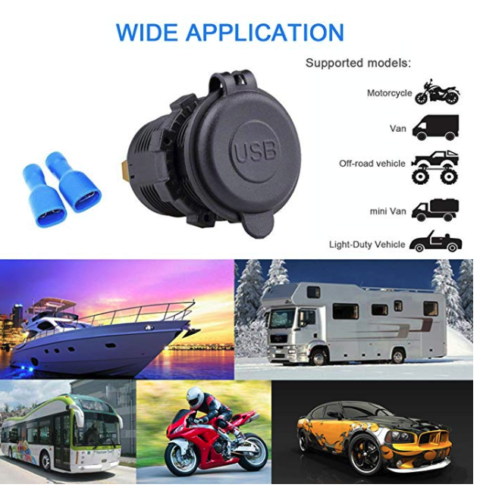 Dual USB SuperFast Car Charger 6.8 AMPS 36Watt Q.C.3.0 Power Supply Complete Kit