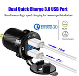 Dual USB SuperFast Car Charger 6.8 AMPS 36Watt Q.C.3.0 Power Supply Complete Kit