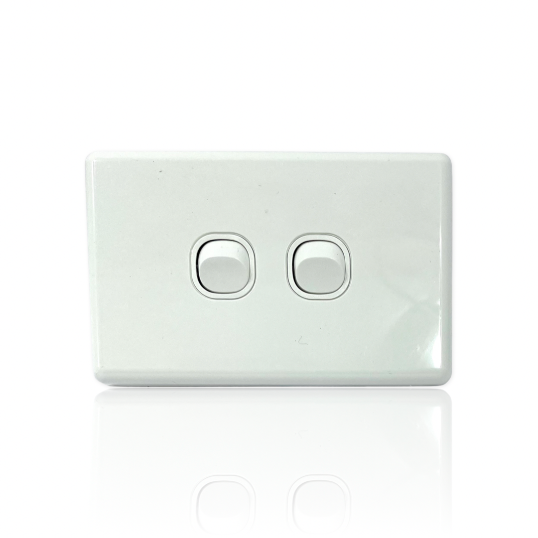 Double 2 Gang Wall Light Switch Electrical – EDA Online
