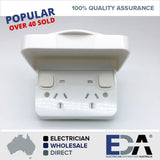 Weatherproof Double GPO LID Power Point DOUBLE POLE NEON IP65 EXTRA SAFE Socket