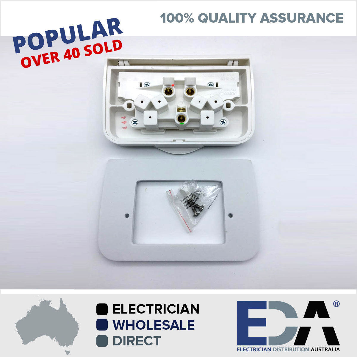 Weatherproof Double GPO LID Power Point DOUBLE POLE NEON IP65 EXTRA SAFE Socket