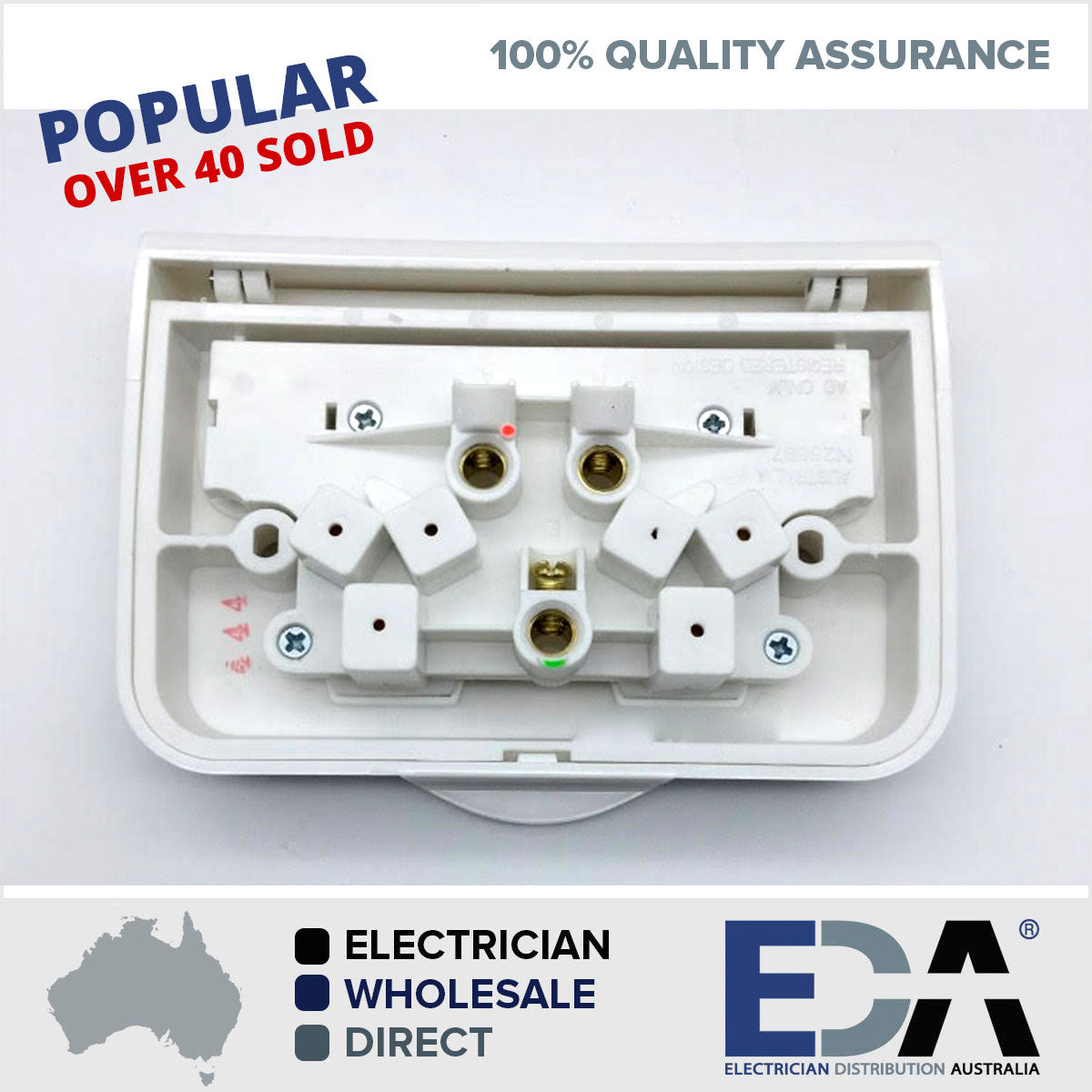 Weatherproof Double GPO LID Power Point DOUBLE POLE NEON IP65 EXTRA SAFE Socket