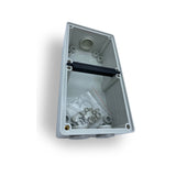 Double base for weatherproof outlets, enclosures, switches conduit ip66