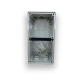 Double base for weatherproof outlets, enclosures, switches conduit ip66