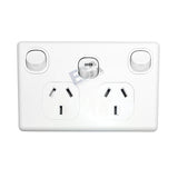 Double Power Point GPO with OVEN 32 Amp Extra Switch Wall Outlet modern style