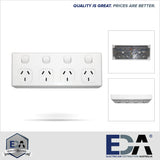 BULK BOX 5 X 4 Gang GPO Power Point Quad Socket Outlet 4 Way Double Power Point