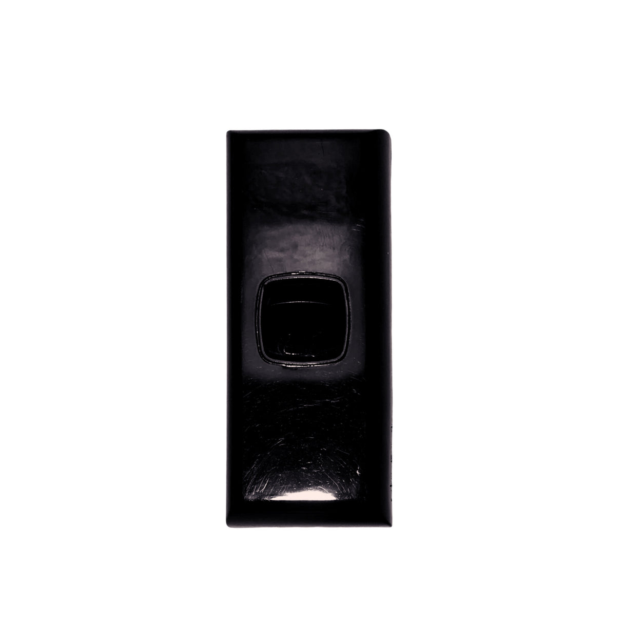 Black 1 Gang Architrave Light Switch Single Black Narrow Arc Slim