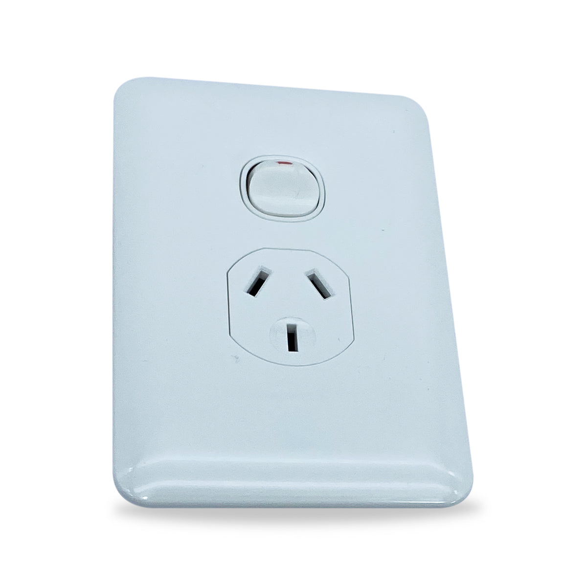 Vertical Wafer Single Power Point Outlet Switch GPO White Slimline Electrical