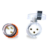 32A Amp  PLUG &amp; SOCKET 3 round pin 240V IP66 Weatherproof HEAVY DUTY