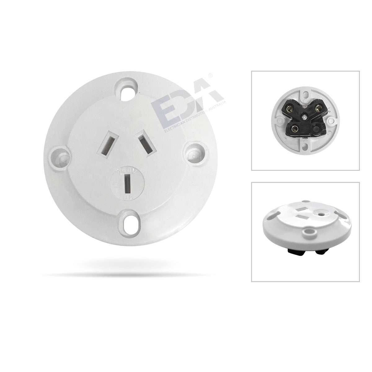 Panel Mount Plug Surface Socket Flush Base Power Point Outlet GPO – EDA ...