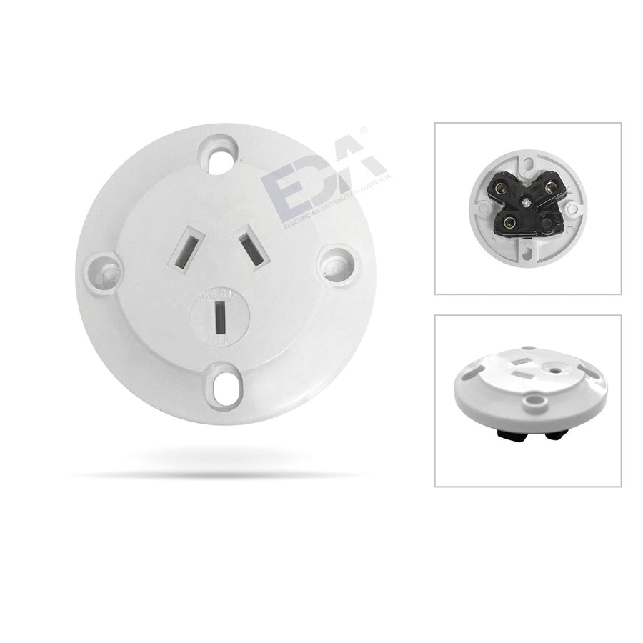 Panel Mount Plug Surface Socket Flush Base Power Point Outlet GPO – EDA ...