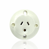 Plug Base Surface Socket Flush or Panel Mount With Round Earth Outlet 240v 3 Pin