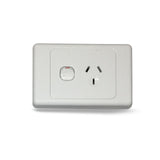 Power Point Switch GPO Socket Outlet Double 2000 White Single