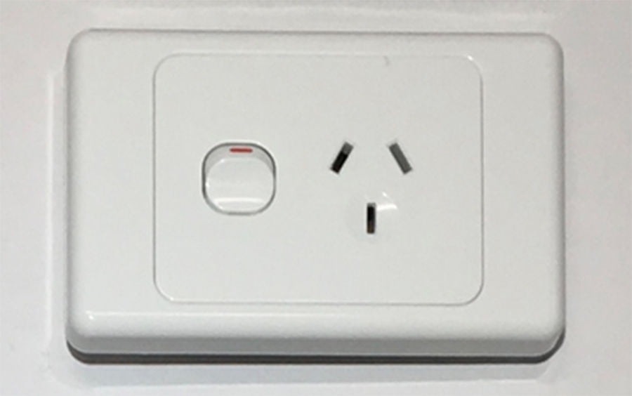 Power Point Switch GPO Socket Outlet Double 2000 White Single