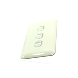 Slim Wafer 3 Gang Switch GPO White Bakelight Slimline Electrical