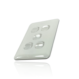 Slim Wafer 5 Gang Light Switch White Bakelight Slimline Electrical