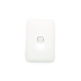 Slim Wafer Single 1 Gang Light Switch White Bakelight Slimline Electrical