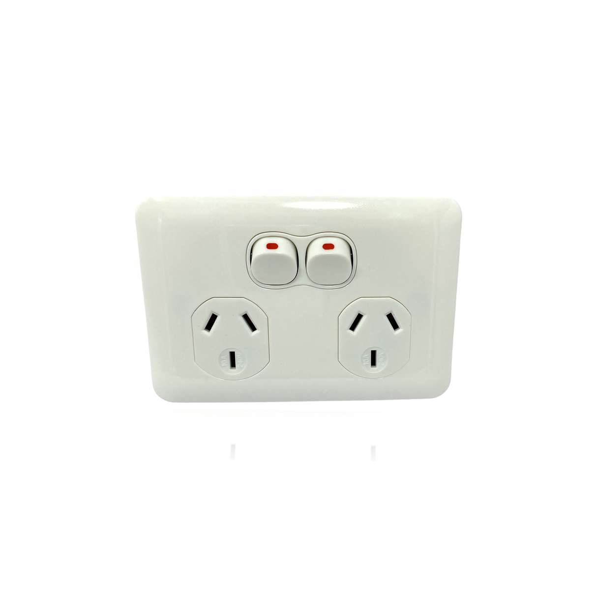 Slimline Wafer Double Power Point GPO White Slim 10 AMP Outlet Socket Electrical