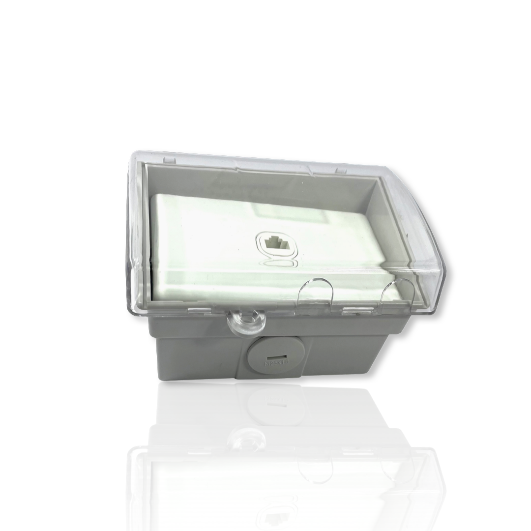 Telephone Point Weather proof Protected TEL Outlet Enclosure Lock Clear Lid GPO