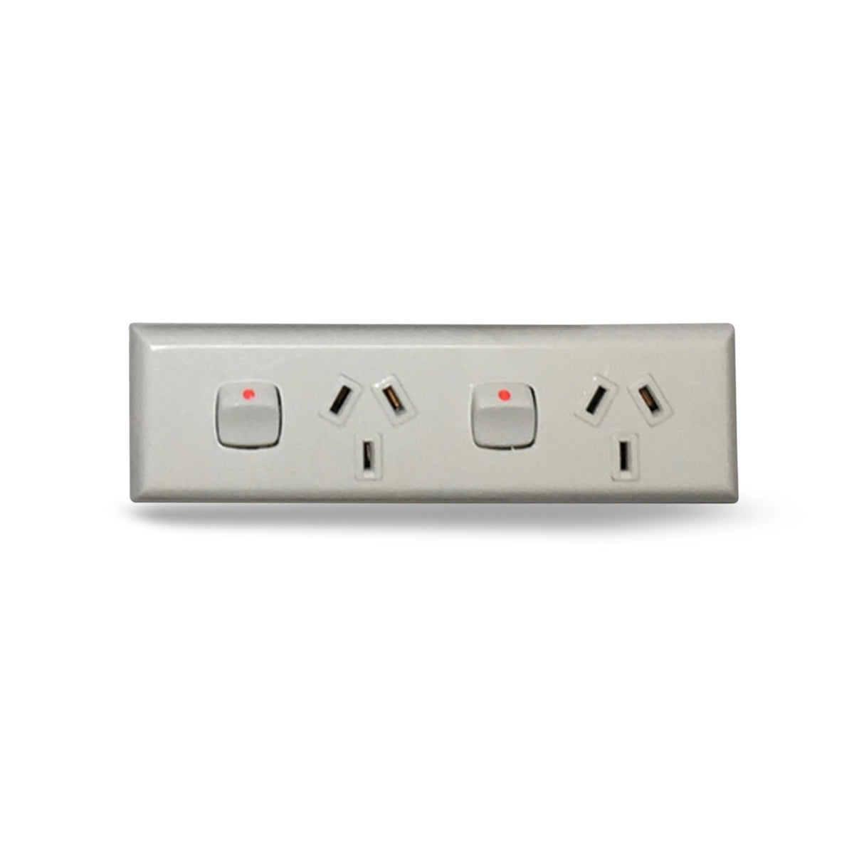 Power Point Switch GPO Socket Outlet Double 2000 White Single