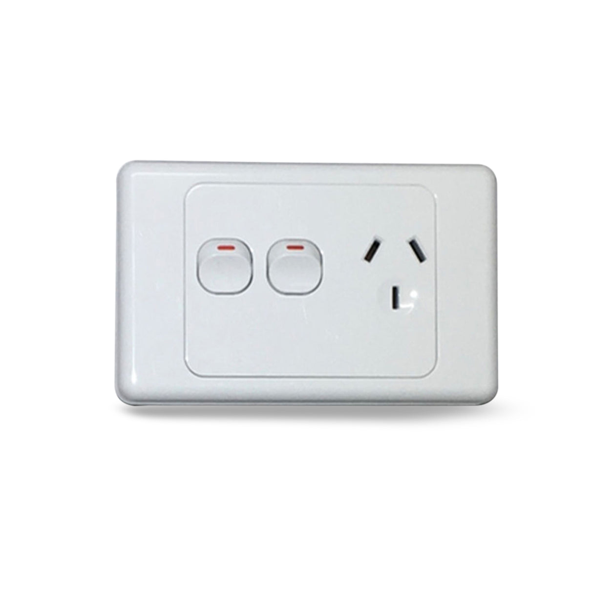 Power Point Switch GPO Socket Outlet Double 2000 White Single