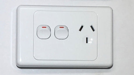 Power Point Switch GPO Socket Outlet Double 2000 White Single