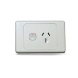 Power Point Switch GPO Socket Outlet Double 2000 White Single