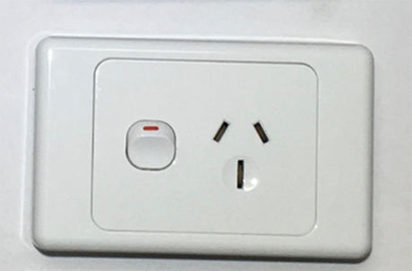 Power Point Switch GPO Socket Outlet Double 2000 White Single