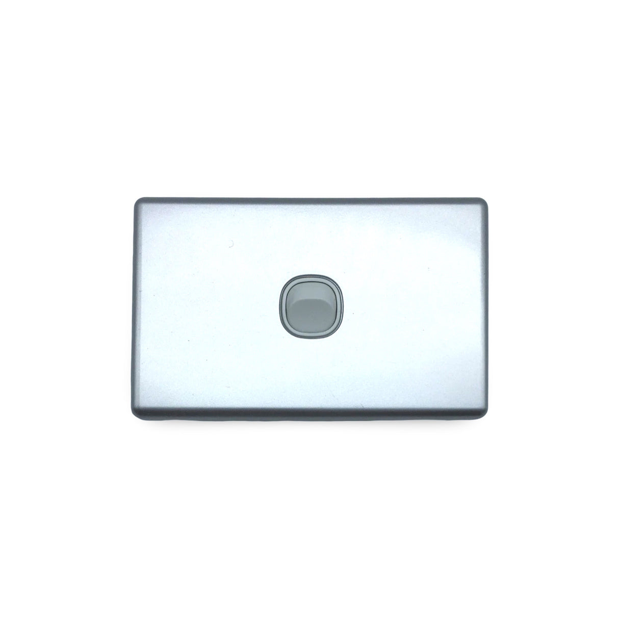 Slim Double GPO Outlet Light Switch Plate Silver Cover Metal Stainless Steel