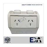 15A Water Proof Weatherproof Double Power Point GPO 15 Amp Socket DGPO 2 outlet